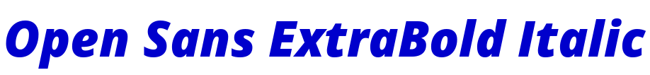 Open Sans ExtraBold Italic フォント